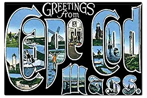 Greetings from Cape Cod Massachusetts Fridge Magnet