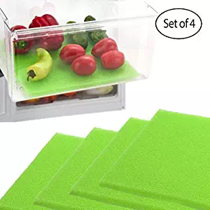 Dualplex Fruit & Veggie Life Extender Liner for Fridge Refrigerator Drawers (4 Pack) &ndash; Extends The Life of Your Produce & Prevents Spoilage, 13 X 10.5 Inches