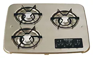 Suburban 2938ABK 3-Burner Black Cooktop