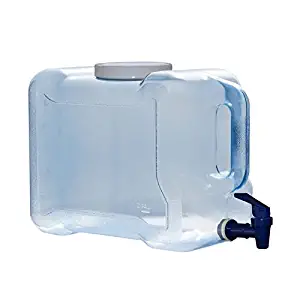 For Your Water 2 gallon - 7.5 Liter Long Refrigerator Bottle Drinking Water Dispenser w/Faucet BPA Free & - Made in the USA - Blue - 100mm Screw Cap 15.62" x 6.5" x 9"