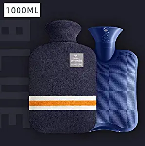 Milla Youpin Home and Outdoor Woven Hot Water Bag with Classic Striped Hand Warmer, Capacity: 1000ML