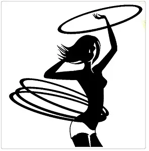 Hula Hoop Girl Gymnastics Sports Furniture & Decorations magnet fridge magnets