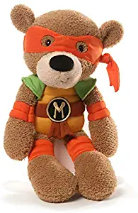 GUND Teenage Mutant Ninja Turtles Michelangelo Fuzzy Bear Stuffed Animal Plush, 13.5"