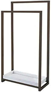 Kingston Brass SCC8265 Pedestal 2-Tier Steel Construction Towel Rack with Wooden Case, Oil Rubbed Bronze