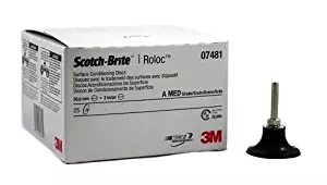 3M Roloc Adapter 5539 and Medium Scotch Brite Surface Disc 7481