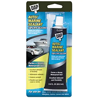 Dap 00694 2.8-Ounce Silicone Rubber Auto/Marine Sealant, Clear