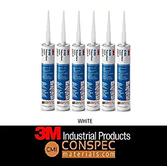 3M 540 Polyurethane Sealant Adhesive WHITE Marine Grade 10.5 oz Cartridge (PACK of 6)