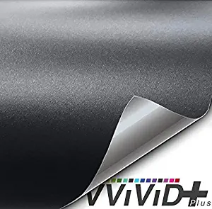 VViViD Plus Matte Metallic Charcoal Gun Metal Gun Metal Vinyl Wrap Roll With Air Release Technology (6 Feet x 5 Feet)