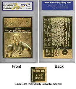 WILT CHAMBERLAIN 1961-62 Fleer ROOKIE 23KT Gold Card Sculpted Graded GEM MINT 10