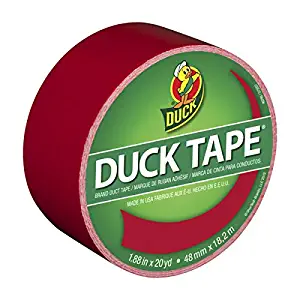 Duck Brand 1265014 Color Duct Tape, Red, 1.88 Inches x 20 Yards, Single Roll