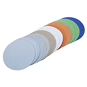 Mix Grit Set Water Wet Dry Grinding Abrasive Paper 7inch 180mm Grit 800-3000 Sanding Discs Hook Loop Sandpaper Round Sandpaper Disk Sand Sheet 20pcs/Lot