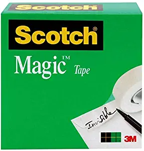 Scotch Magic Tape, 1 x 2592 Inches, 3 Inch Core, Boxed (810), 4 Pack