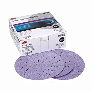 3M Hookit Purple Clean Sanding Disc 334U, 30460, 5 in, P800 grade, 50 discs per carton