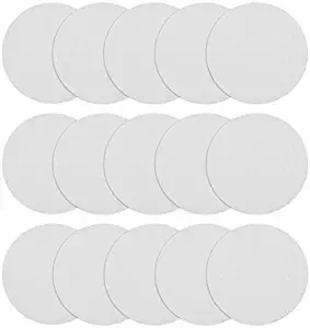 BCP 15PCS 3 inch Round Strong Double Adhesive Silicone Sticker Pad Wall Mount for Suction Hook