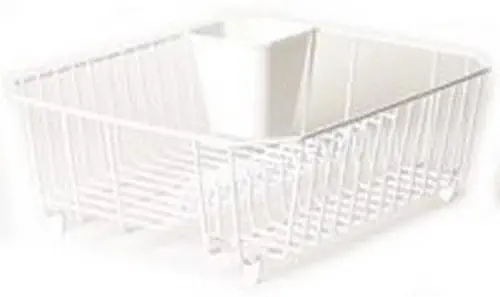 Rubbermaid 6008ARWHT White Twin Sink Dish Drainer