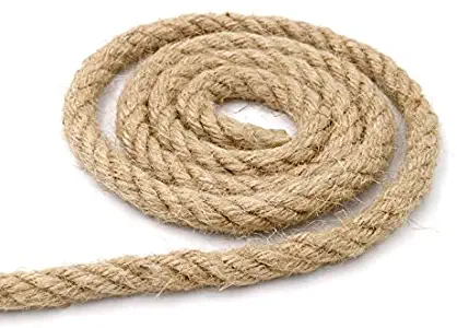 32 Feet 100% Natural Thick Jute Hemp Rope 10MM Strong String Craft Twine for DIY & Arts Crafts,Christmas Gift Packing Floristry Bundling