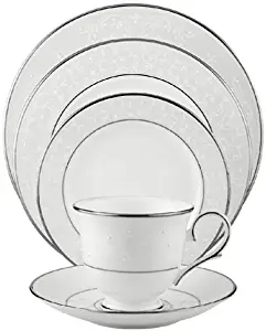 Lenox Opal Innocence Platinum-Banded Bone China 5-Piece Place Setting, Service for 1