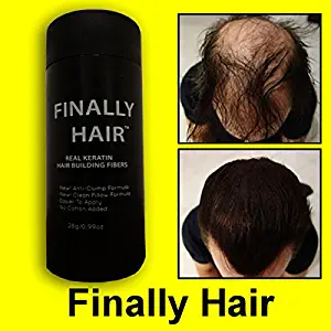 Hair Building Fibers Soft Black Hair Loss Concealer Fiber 28 Gram .99oz Refillable Bottle by Finally Hair