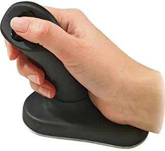 Wireless Ergonomic Black Mouse