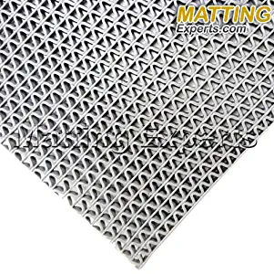 VinWave Mini 1/4" Thick Vinyl PVC Wet Area Floor Mat for Swimming Pool Shower Sauna SPA Bath Tub Bath Splash Matting Water Drain Wet Flooring Anti-Slip Indoor/Outdoor (3' x 2', Gray)