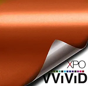 VViViD Orange Satin Chrome Vinyl Wrap Stretch Conform DIY Easy to Use Air-Release Adhesive (1ft x 5ft)