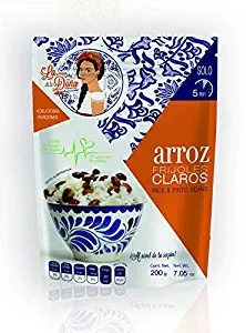 La Dona Arroz Frijoles Claros 4 Deliciosas Porciones Instant Rice And Pinto Beans 5 Minutes Natural, 7.05oz(200 grams)