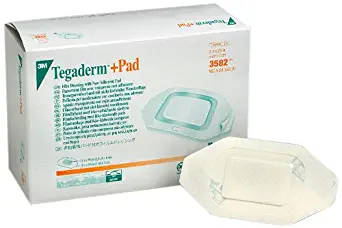 3M Tegaderm +Pad Film Dressing with Non-Adherent Pad 3582, 50 Pieces