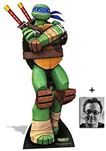 Fan Pack - Leonardo Teenage Mutant Ninja Turtles Lifesize Cardboard Cutout / Standee / Standup - Nickelodeon Series - Includes 8x10 (20x25cm) Photo