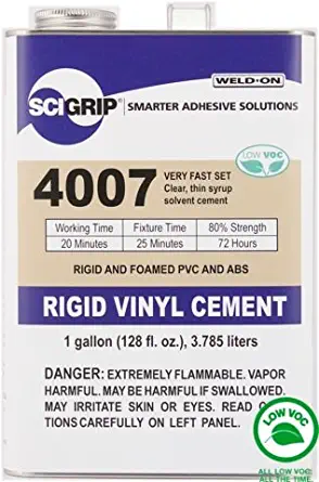 SCIGRIP Weld-On #4007 Adhesive, Gallon