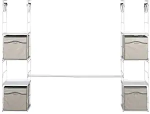 Rubbermaid 1806116 Retrofit Max Add 4 Cubby Organizer, Grey, Storage,