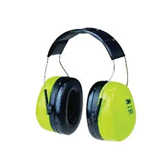 3M Peltor Optime 105 Hi-Viz Green And Black ABS Over-The-Head Hearing Conservation Earmuffs With Liquid/Foam Earmuff Cushions