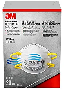3M 8210 Plus N95 Particulate Respirator Disposable Dust Mask, 20 Masks
