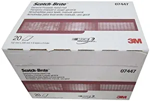 3M 7447 Scotch-Brite Maroon General Purpose Hand Pad 3 boxes (60 pads)