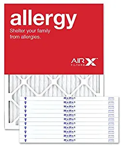 AIRx Filters Allergy 20x25x1 Air Filter Replacement MERV 11 AC Furnace Pleated Filter, 12-Pack