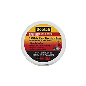 3M 10828-DL-2W 3/4" X 66' White Scotch 35 Professional Electrical Tape