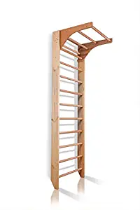 Dani Wall Bars CM-01-220, 87 in Wooden Swedish Ladder Set: Adjustable Pull Up Bars for Training and Physical Therapy - Used in Homes, Gyms, Clinic, and Schools