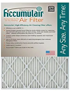 Accumulair Platinum 20x23x1 (19.5x22.5) MERV 11 Air Filter/Furnace Filters (6 pack)