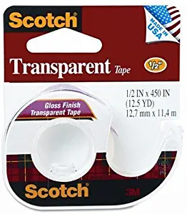 3M 144 1/2" x 500" Scotch Transparent Tape