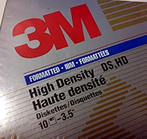 3M High Density 3.5" Floppy Disks, pack of 10