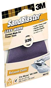 3M 9673 SandBlaster 220 Grit Sanding Sheet For Mouse Sander