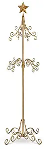 Tall Metal Christmas Stocking Holder Stand - GOLD