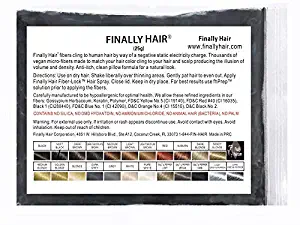 Hair Building Fibers Soft Black 25 Grams Refill Your Existing Bottle. Highest Grade Fiber by Finally Hair