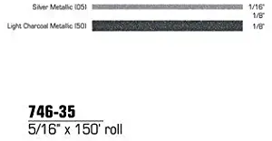 3M Scotchcal 74635 Light Charcoal Metallic / Silver Metallic Striping Automotive Tape - 5/16 in Width x 2 mil Thick [PRICE is per ROLL]
