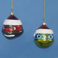 KSA 3" Green and Blue Teenage Mutant Ninja Turtle Leonardo Christmas Ornament