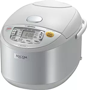 Zojirushi NS-YAC18 Umami Micom 10-Cup (Uncooked) Rice Cooker and Warmer, Pearl White