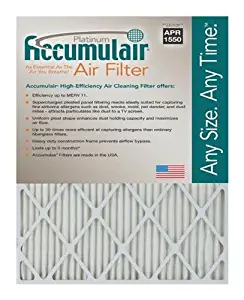 Accumulair Platinum 24x25x4 (Actual Size) MERV 11 Air Filter/Furnace Filters (6 Pack)