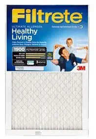 10x20x1 (9.7 x 19.7) Filtrete Ultimate Allergen Reduction 1900 Filter by 3M (2 Pack)