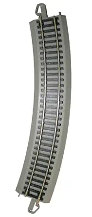 Bachmann Trains - Snap-Fit E-Z TRACK 18” RADIUS CURVED TRACK - BULK (50 pcs) - NICKEL SILVER Rail With Gray Roadbed - HO Scale