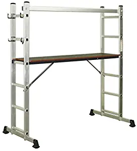 Sealey ASCL2 Aluminium Scaffold Ladder 4-Way EN 131