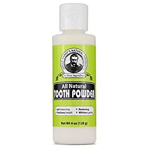 Uncle Harry’s Natural Products Tooth Powder, Save Your Teeth and Gums with 100% Natural Ingredients Pure Plant Essences, Fluoride Free, Gluten Free and Vegan, 4 Ounces